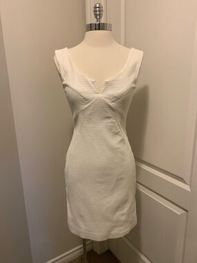 Le Chateau White Waffle Knit Dress